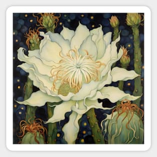 Cereus Night Blooming Cactus Flowers Sticker